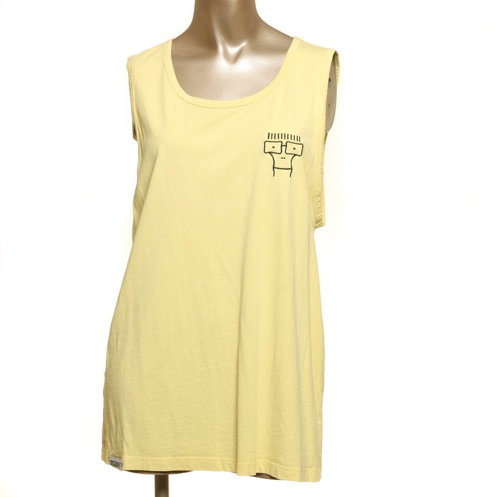 Descendents yellow tank size M small stain